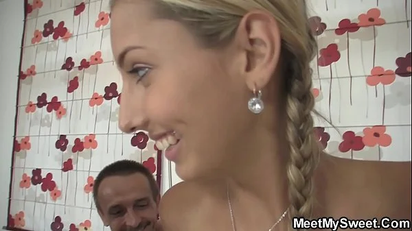 Family orgy with his blonde girlfriend