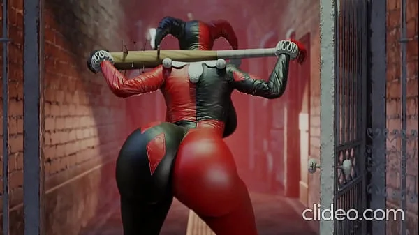 Harley Quinn shaking her bubble booty