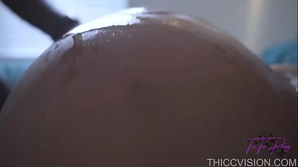 BBW BRUNETTE AND BBC HAVE WET AND MESSY OIL SEX