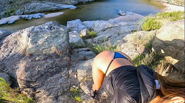 Naughty hikers - they got the summit and got busy on it fucking