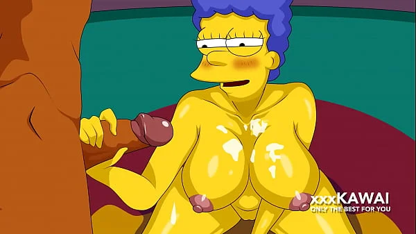 Marge has a Threesome with Carl and Lenny - (The Simpsons)