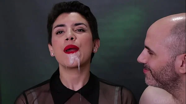 Cum dripping from mouth
