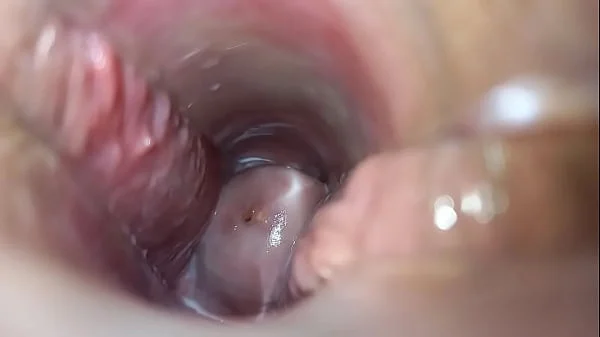 Orgasm inside the vagina close-up