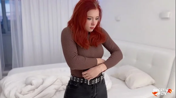 Freezing Girlfriend Warmed Up Hard Sex and Swallowed Cum