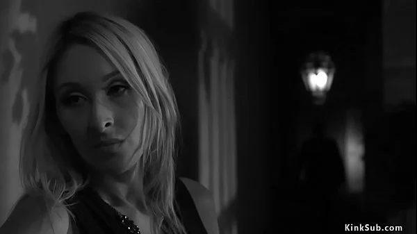 Blonde slut in rough fucked in bondage